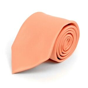 Coral Umo Lorenzo Poly Solid Satin Tie